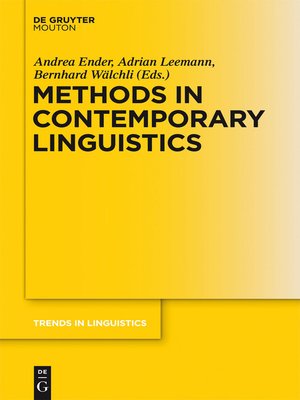 cover image of Methods in Contemporary Linguistics